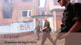  Presentation with kosovo - Slides with pristina-kosovo-01-july-1999 background and a coral colored foreground