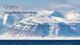  Presentation with north pole - PPT layouts having pristine-snow-covered-mountains background and a light blue colored foreground