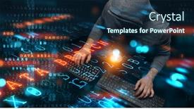  Presentation with privacy - Presentation having privacy safety concept mixed media background and a navy blue colored foreground