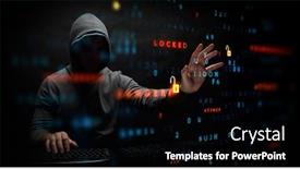  Presentation with privacy - Cool new slide deck with privacy-safety-concept-mixed-media backdrop and a black colored foreground