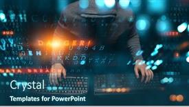  Presentation with privacy - Colorful theme enhanced with privacy-safety-concept-mixed-media backdrop and a ocean colored foreground