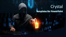  Presentation with privacy - Theme enhanced with privacy-safety-concept-mixed-media background and a navy blue colored foreground