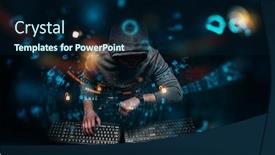  Presentation with privacy - Colorful slide set enhanced with privacy-safety-concept-mixed-media backdrop and a navy blue colored foreground