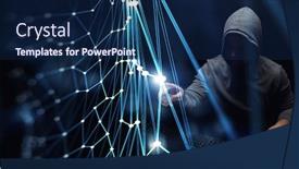  Presentation with privacy - Colorful slide set enhanced with privacy-safety-concept-mixed-media backdrop and a navy blue colored foreground