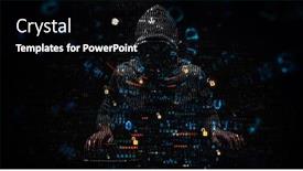  Presentation with privacy - Colorful slides enhanced with privacy-safety-concept-mixed-media backdrop and a black colored foreground