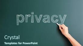  Presentation with privacy - Slides enhanced with privacy-written-on-blackboard background and a  colored foreground