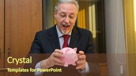  Presentation with banking - Audience pleasing PPT theme consisting of private banking - close-up of a businessman holding backdrop and a tawny brown colored foreground