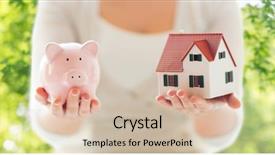  Presentation with real estate investment - Cool new PPT layouts with private banking - mortgage investment real estate backdrop and a soft green colored foreground