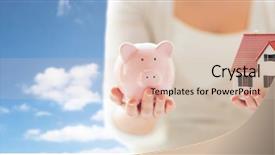  Presentation with real estate investment - Colorful presentation enhanced with private banking - mortgage investment real estate backdrop and a lemonade colored foreground