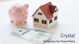  Presentation with real estate investment - Theme with private banking - mortgage investment real estate background and a sky blue colored foreground