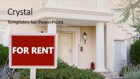  Presentation with for real estate - Slide deck with private banking - real estate sign in front background and a  colored foreground