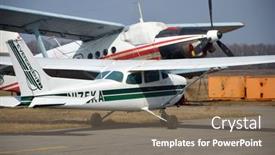  Presentation with cessna aircraft - Slide deck consisting of private-cessna-aircraft-small-private background and a gray colored foreground