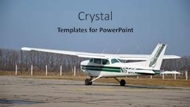  Presentation with cessna aircraft - Presentation theme featuring private-cessna-aircraft-small-private background and a teal colored foreground