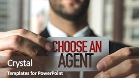  Presentation with choose a path - Amazing PPT theme having agency law - choose an agent backdrop and a tawny brown colored foreground