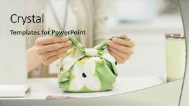  Presentation with lunch box - Audience pleasing theme consisting of  backdrop and a  colored foreground