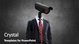  Presentation with privacy - Audience pleasing theme consisting of security man - secure your privacy backdrop and a  colored foreground