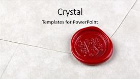  Presentation with wax - Beautiful PPT layouts featuring private confidential document stamp - envelope made from parchment paper backdrop and a sky blue colored foreground