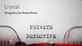  Presentation with detective - Presentation consisting of private-detective-text-written background and a white colored foreground