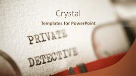  Presentation with detective - PPT layouts having private-detective-text-written background and a sky blue colored foreground