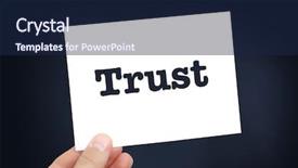  Presentation with equity - Slide deck featuring private equity - trust concept background and a navy blue colored foreground