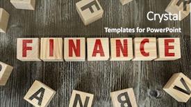  Presentation with equity - Presentation design consisting of private equity - wooden blocks with the text background and a tawny brown colored foreground