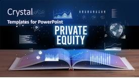  Presentation with equity - Presentation theme consisting of private equity inscription coming background and a ocean colored foreground