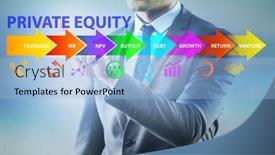  Presentation with equity - Theme enhanced with private-equity-investment-business-concept background and a light blue colored foreground