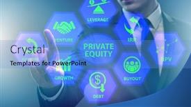  Presentation with equity - Beautiful PPT theme featuring private-equity-investment-business-concept backdrop and a light blue colored foreground