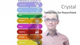  Presentation with equity - Amazing PPT theme having private-equity-investment-business-concept backdrop and a white colored foreground