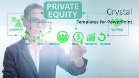  Presentation with equity - Theme enhanced with private-equity-investment-business-concept background and a light blue colored foreground