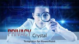  Presentation with privacy technology - Amazing theme having private investigators - word privacy and businesswoman typing backdrop and a light blue colored foreground
