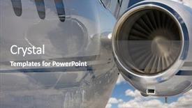  Presentation with private jet - Cool new presentation theme with private jet and engine abstract backdrop and a gray colored foreground