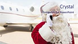  Presentation with private jet - Colorful PPT theme enhanced with private jet at airport backdrop and a sky blue colored foreground