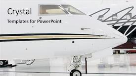  Presentation with aircraft - Slides featuring private jets background and a  colored foreground