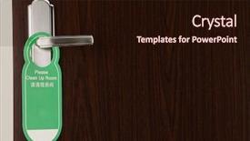  Presentation with hang - Slide deck consisting of private label - door sign clean up my background and a  colored foreground