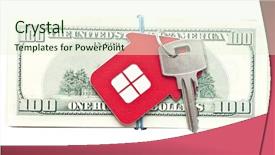  Presentation with keys - Presentation theme consisting of private label - house keys over the hundred background and a cream colored foreground