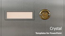  Presentation with deposit - Presentation design enhanced with private label - safety deposit boxes background and a gray colored foreground