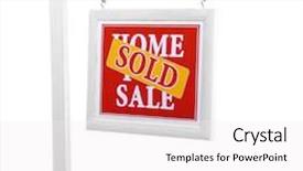  Presentation with white - PPT theme with private label - signpost with inscription isolated background and a white colored foreground