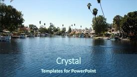  Presentation with access - Presentation theme enhanced with private lake with homes and boats in lake forest california lake forest has many private lakes with limited access to the general public making it an ideal and serene location to live life background and a ocean colored foreground