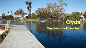  Presentation with access - Colorful presentation theme enhanced with private lake with homes and boats in lake forest california lake forest has many private lakes with limited access to the general public making it an ideal and serene location to live life backdrop and a tawny brown colored foreground