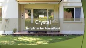  Presentation with outdoor furniture - Slide set enhanced with private patio and outdoor furniture background and a  colored foreground