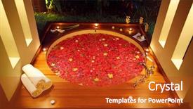  Presentation with tub - Amazing slide deck having private spa bathtub at night condition the tub full of rose petal backdrop and a crimson colored foreground