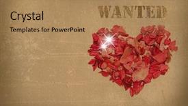  Presentation with prize - Colorful theme enhanced with prize day - heart made of petals backdrop and a coral colored foreground