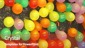  Presentation with hotair balloons - Presentation having prize day - lots of balloons background and a crimson colored foreground