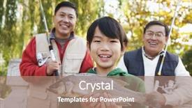  Presentation with multi cultural kids - PPT theme having prize day - multi-generational men fishing portrait background and a coral colored foreground