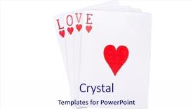  Presentation with prize - Beautiful PPT layouts featuring prize day - playing cards with love massage backdrop and a sky blue colored foreground