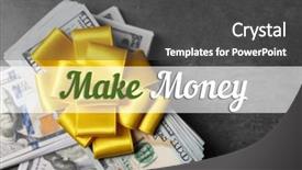  Presentation with colorful - PPT theme enhanced with prize giving - dollars and colorful bow background and a dark gray colored foreground