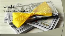  Presentation with light - Cool new slide deck with prize giving - dollars and colorful bow backdrop and a soft green colored foreground