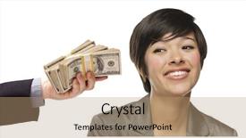  Presentation with racing diversity race ethnicity - Cool new presentation theme with prize giving - mixed race young woman being backdrop and a coral colored foreground