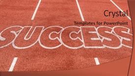  Presentation with prize - Theme consisting of prize giving - success written on running track background and a red colored foreground